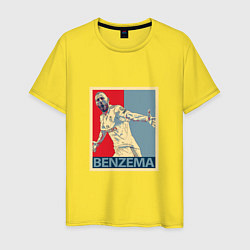 Футболка хлопковая мужская Madrid - Benzema, цвет: желтый