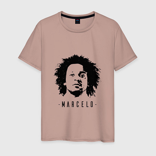 Мужская футболка Real - Marcelo / Пыльно-розовый – фото 1
