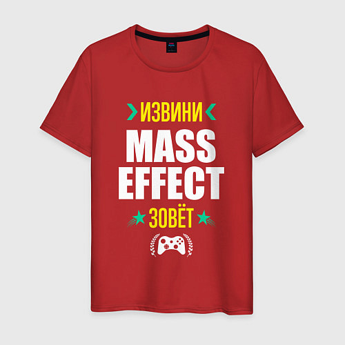 Мужская футболка Извини Mass Effect Зовет / Красный – фото 1