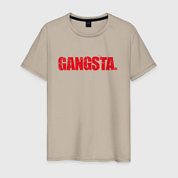 Футболка хлопковая мужская Gangsta, цвет: миндальный