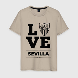 Футболка хлопковая мужская Sevilla Love Классика, цвет: миндальный