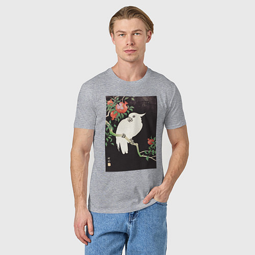 Мужская футболка Cockatoo and Pomegranate / Меланж – фото 3