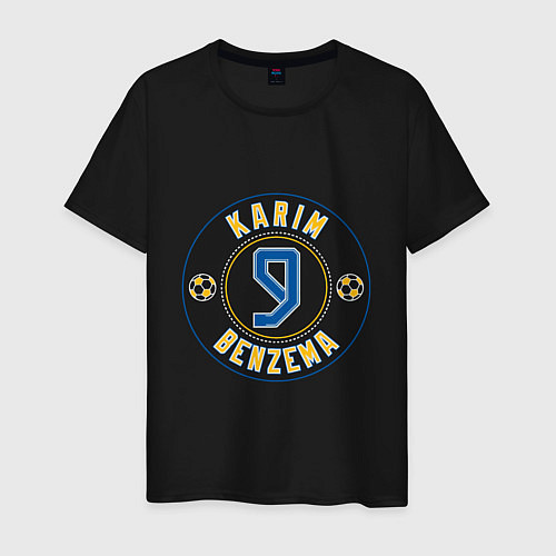 Мужская футболка Benzema 9 / Черный – фото 1