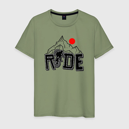 Мужская футболка Ride bicycle / Авокадо – фото 1