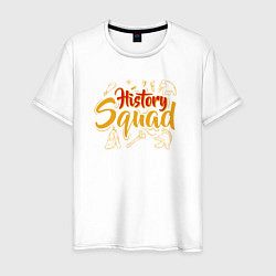 Футболка хлопковая мужская History Squad, цвет: белый