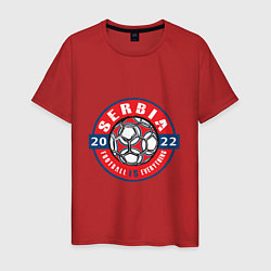 Футболка хлопковая мужская Serbia 2022, цвет: красный