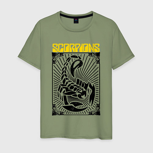 Мужская футболка Scorpions - Rock Believer / Авокадо – фото 1