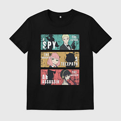 Футболка хлопковая мужская Семья шпионов Spy x family Forger, цвет: черный