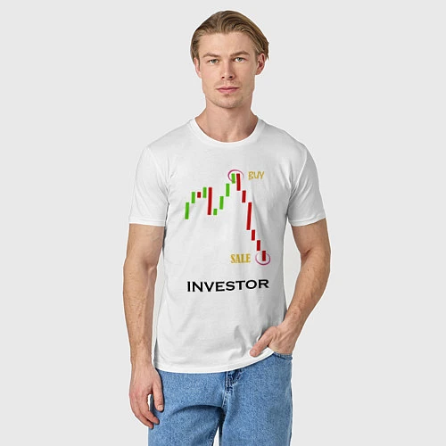 Мужская футболка Investor / Белый – фото 3
