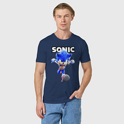 Футболка хлопковая мужская Sonic the Hedgehog 2, цвет: тёмно-синий — фото 2