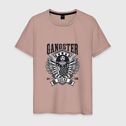 Футболка хлопковая мужская Gangster Squad, цвет: пыльно-розовый