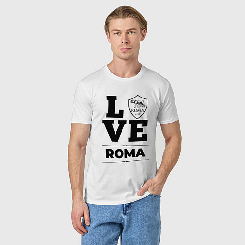 Мужская футболка Roma Love Классика / Белый – фото 3