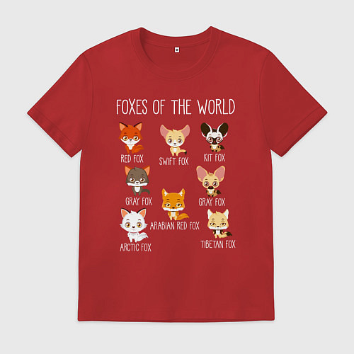 Мужская футболка Лисы Мира / Красный – фото 1