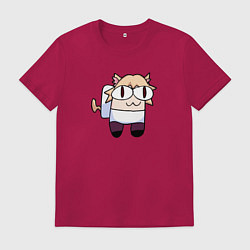 Футболка хлопковая мужская Neko sus, цвет: маджента