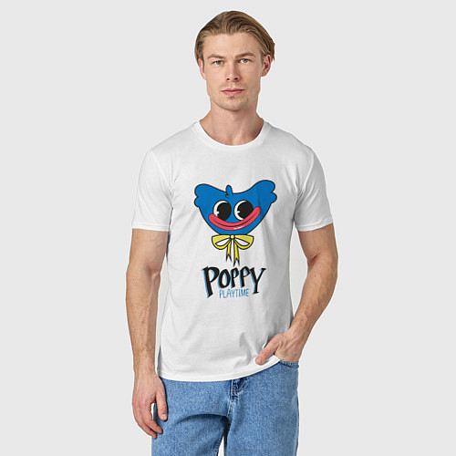 Мужская футболка PoppyPlaytime Huggy Wuggy / Белый – фото 3