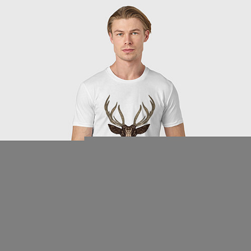 Мужская футболка Хипстерский Олень в стиле Мандала / Белый – фото 3
