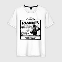Футболка хлопковая мужская Live at the Palladium, NY - Ramones, цвет: белый