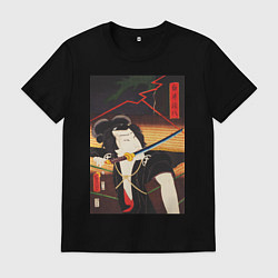 Футболка хлопковая мужская Portrait of an Actor Японский актёр, цвет: черный