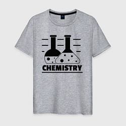 Футболка хлопковая мужская CHEMISTRY химия, цвет: меланж
