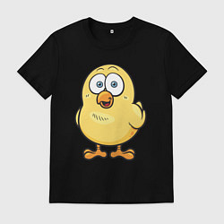 Футболка хлопковая мужская Птенец, цвет: черный