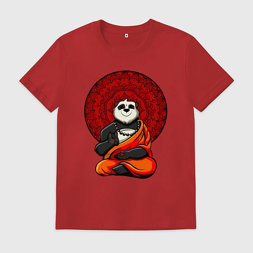 Мужская футболка Медитация панды Дзен / Красный – фото 1