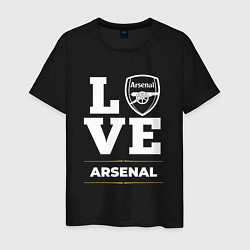 Футболка хлопковая мужская Arsenal Love Classic, цвет: черный