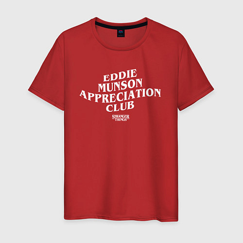 Мужская футболка Eddie Munson Appreciation Club / Красный – фото 1