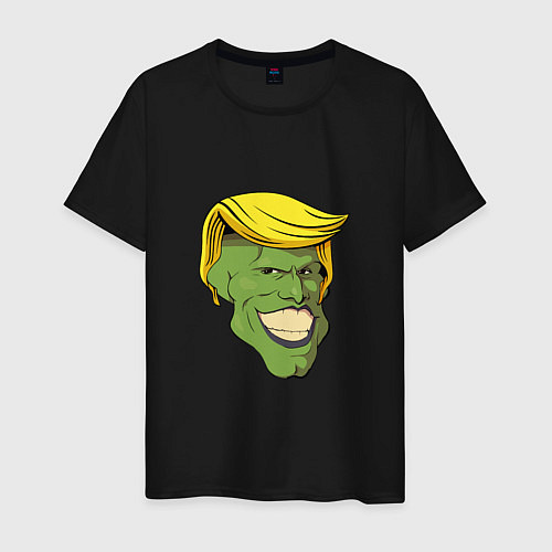 Мужская футболка Трамп - Маска / Черный – фото 1