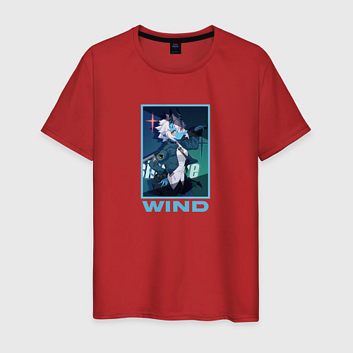 Мужская футболка Девушка голубого ветра Zenless Zone Zero / Красный – фото 1
