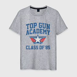 Футболка хлопковая мужская TOP GUN Academy Class of 85, цвет: меланж