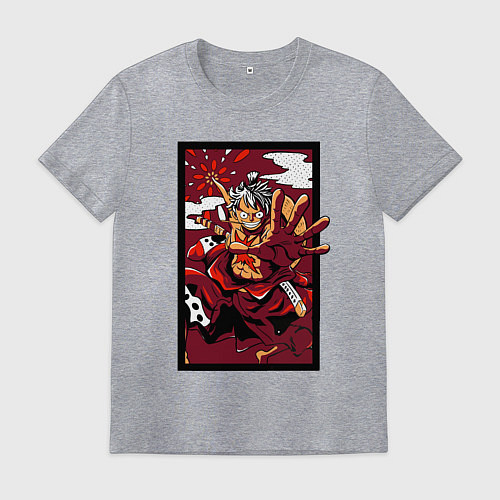 Мужская футболка ЛУФФИ 5 ЙОНКО ONE PIECE / Меланж – фото 1