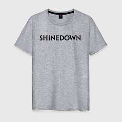 Футболка хлопковая мужская Shinedown лого, цвет: меланж