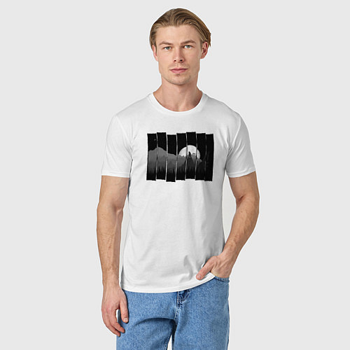 Мужская футболка Любовная история медведей / Белый – фото 3