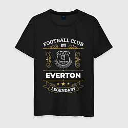 Футболка хлопковая мужская Everton FC 1, цвет: черный