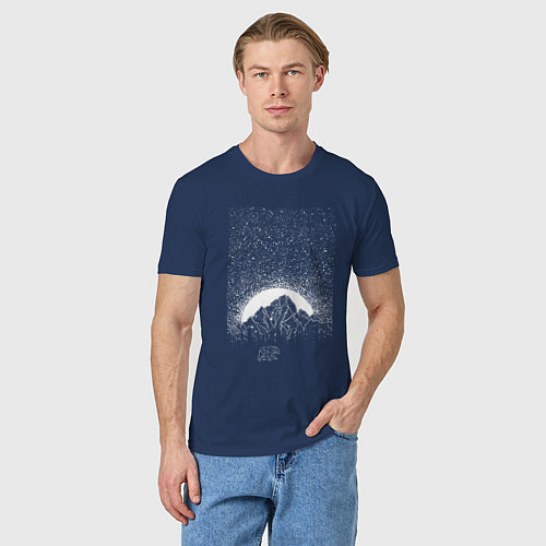 Мужская футболка Звёздное небо и медведь / Тёмно-синий – фото 3