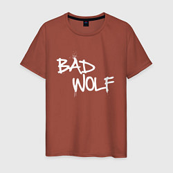 Футболка хлопковая мужская Bad Wolf злой волк, цвет: кирпичный