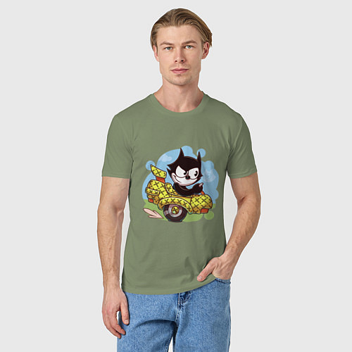 Мужская футболка Felix - the cat / Авокадо – фото 3
