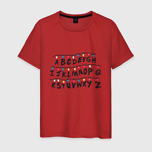 Мужская футболка STRANGER THINGS ALPHABET / Красный – фото 1