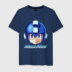 Футболка хлопковая мужская Mega Man - Rockman, цвет: тёмно-синий