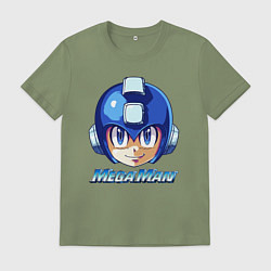 Футболка хлопковая мужская Mega Man - Rockman, цвет: авокадо