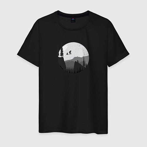 Мужская футболка И тут медведи полетели / Черный – фото 1