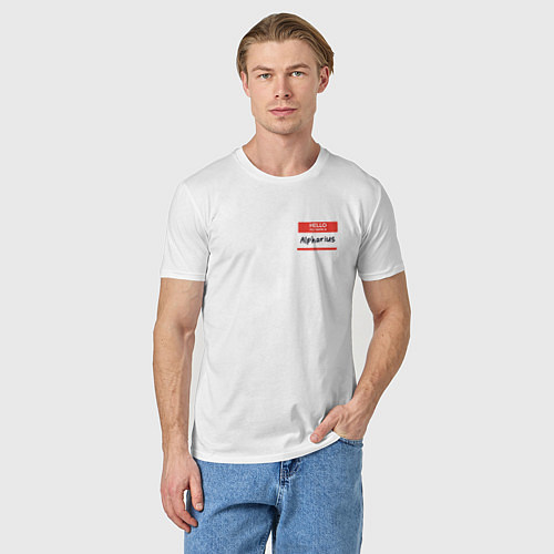 Мужская футболка Меня зовут Альфарий / Белый – фото 3
