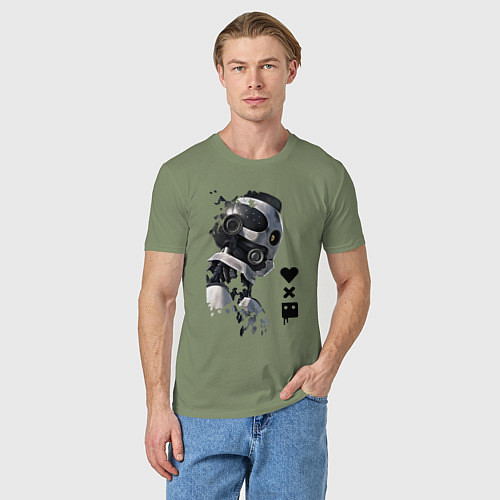 Мужская футболка Xbot 4000 в профиль с лого / Авокадо – фото 3