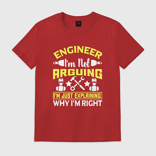 Мужская футболка Инженер всегда прав / Красный – фото 1