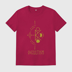 Футболка хлопковая мужская Руническая вязь - Оккультизм, цвет: маджента
