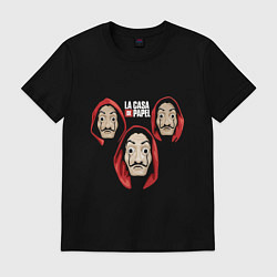 Футболка хлопковая мужская La Casa De Papel Trio, цвет: черный