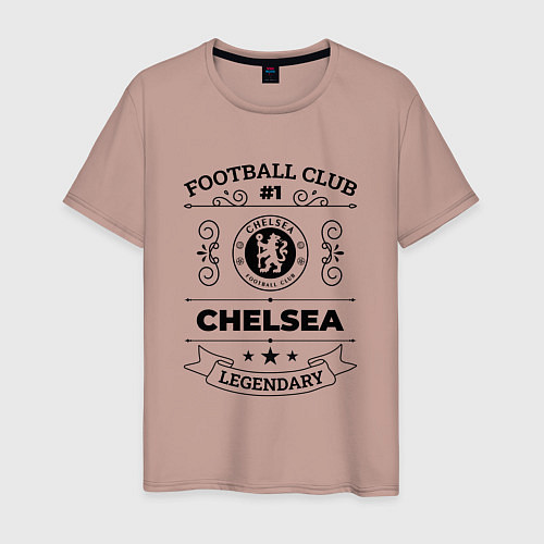 Мужская футболка Chelsea: Football Club Number 1 Legendary / Пыльно-розовый – фото 1