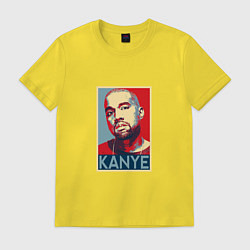 Футболка хлопковая мужская Kanye - Hip Hop, цвет: желтый