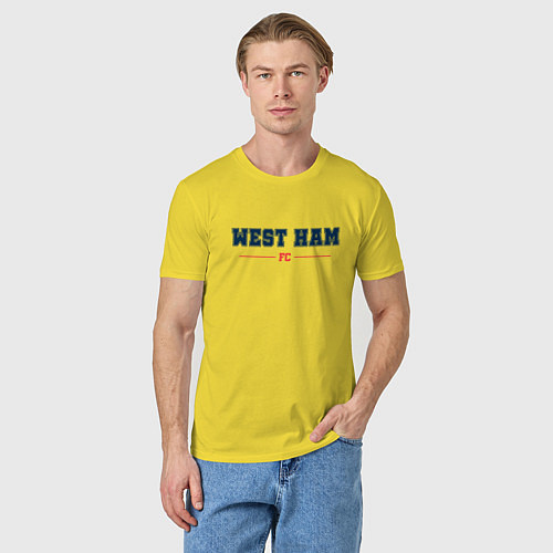 Мужская футболка West Ham FC Classic / Желтый – фото 3