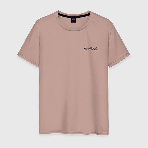 Мужская футболка Papa roach Папа роач Лого / Пыльно-розовый – фото 1